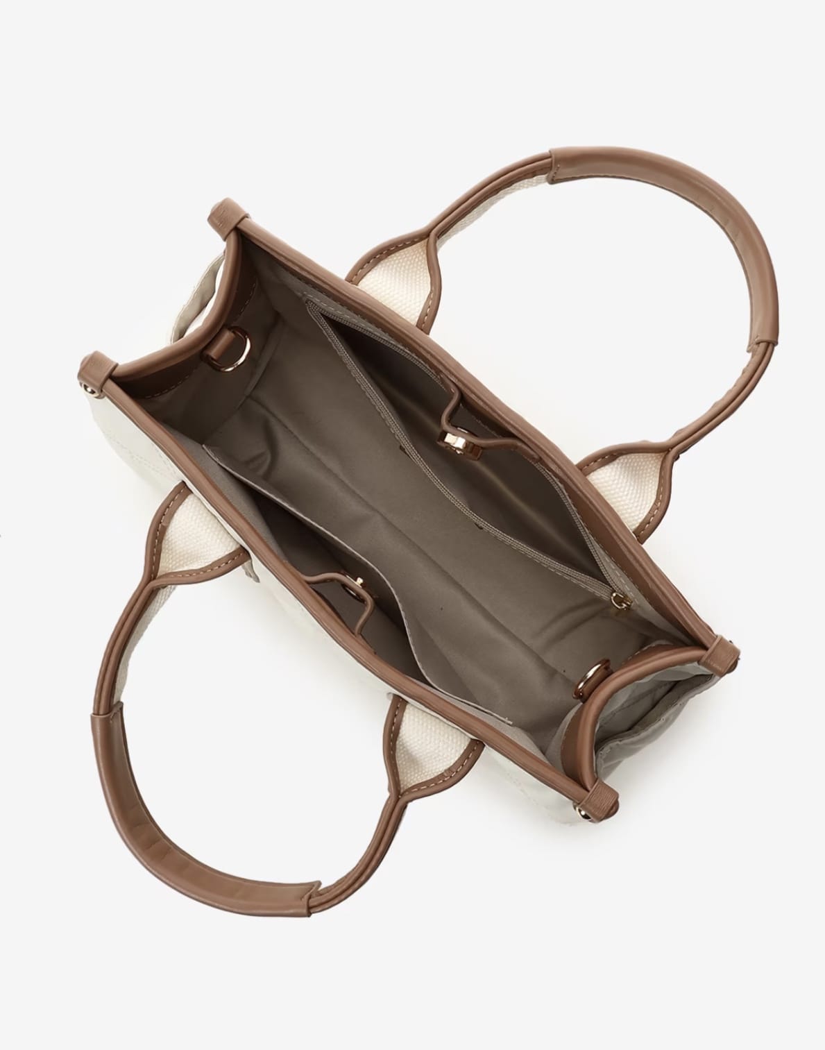 ロゴテープキルティングトートバッグ（小）【ホワイト】 ホワイト