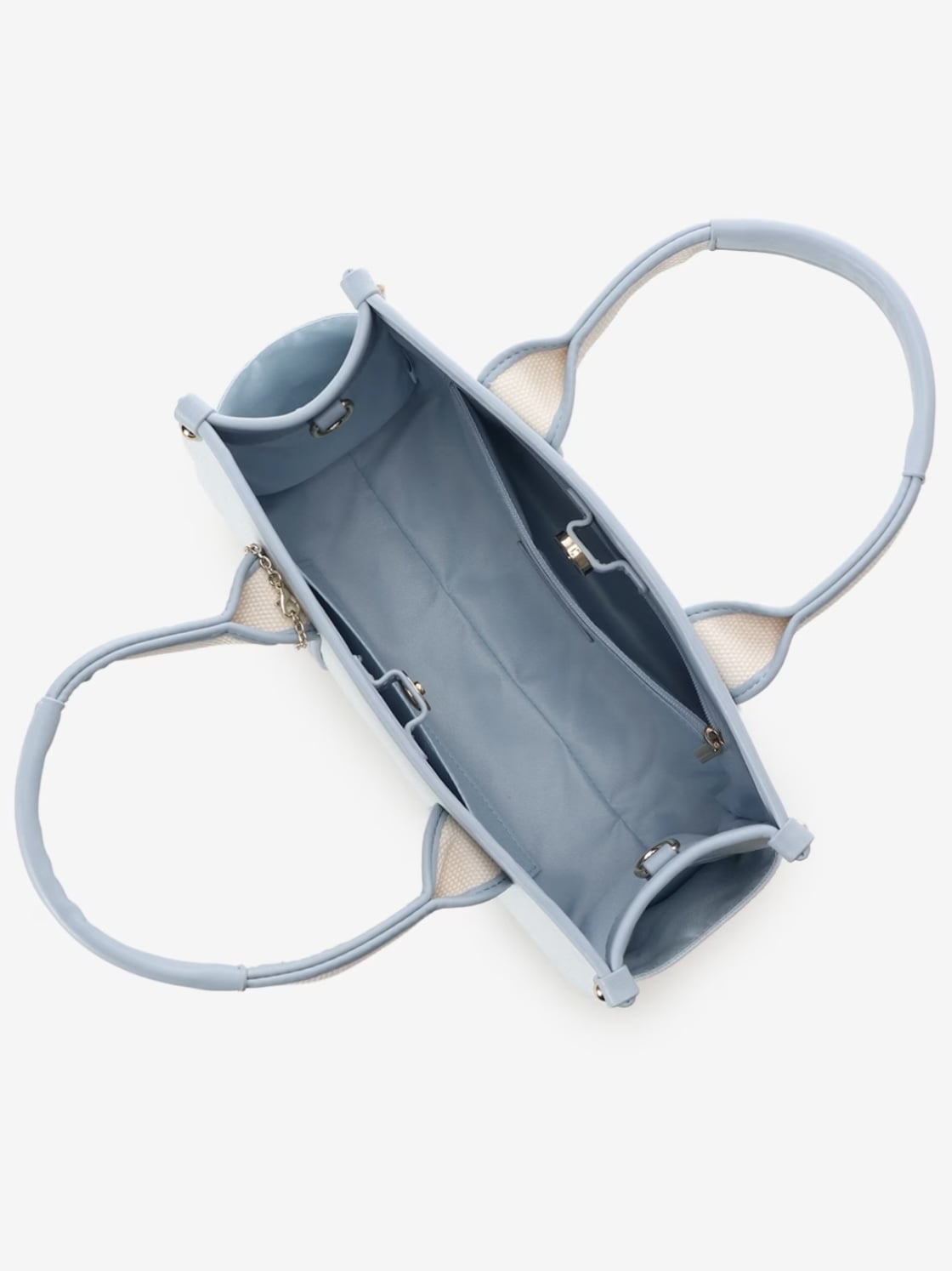 ロゴテープキャンバストートバッグ（小）【ライトブルー】 ライトブルー