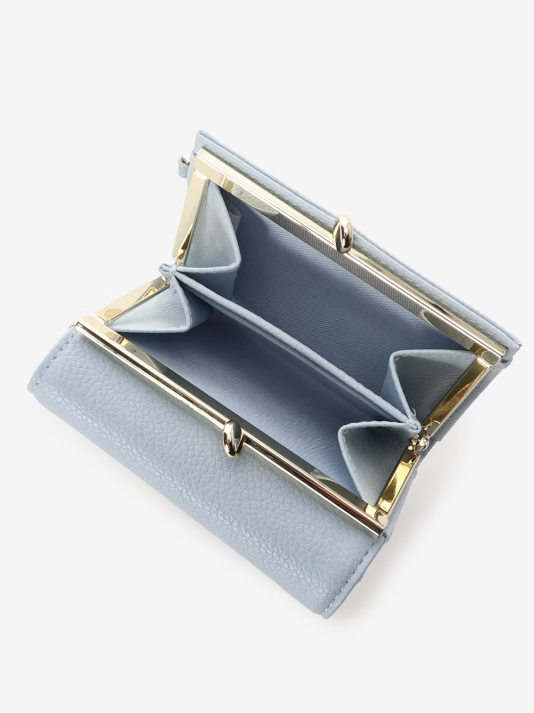 フロントリボンベルト折財布【ライトブルー】 ライトブルー