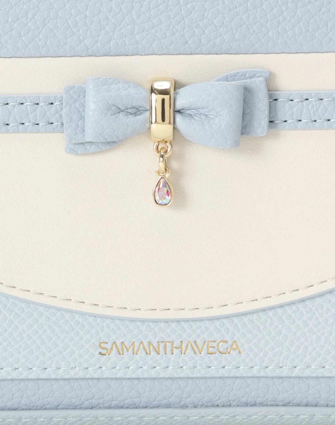 フロントリボンベルト長財布【ライトブルー】 ライトブルー