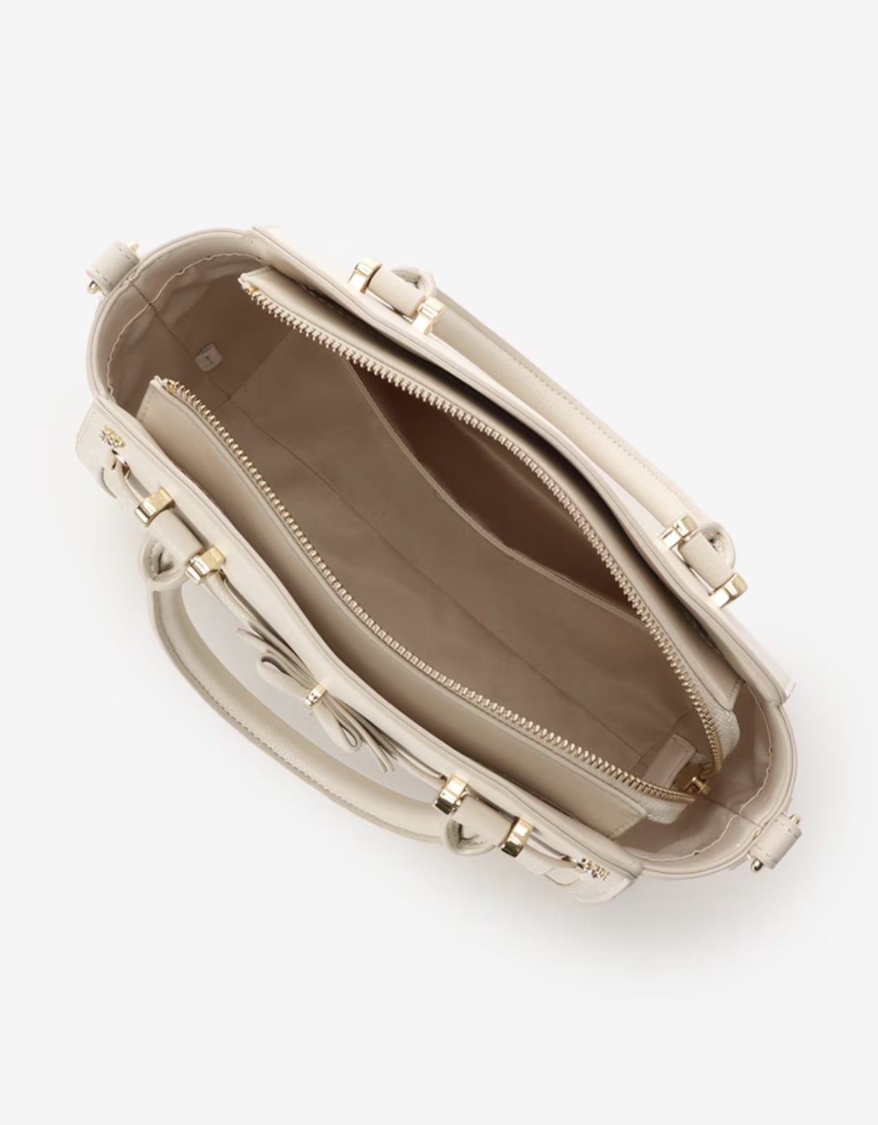 フロントリボンベルトハンドバッグ【オフホワイト】 オフホワイト