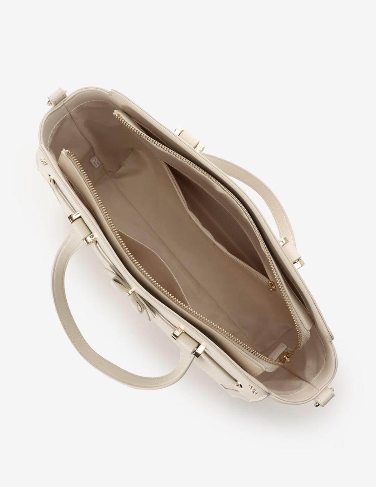 フロントリボンベルトトートバッグ【オフホワイト】 オフホワイト