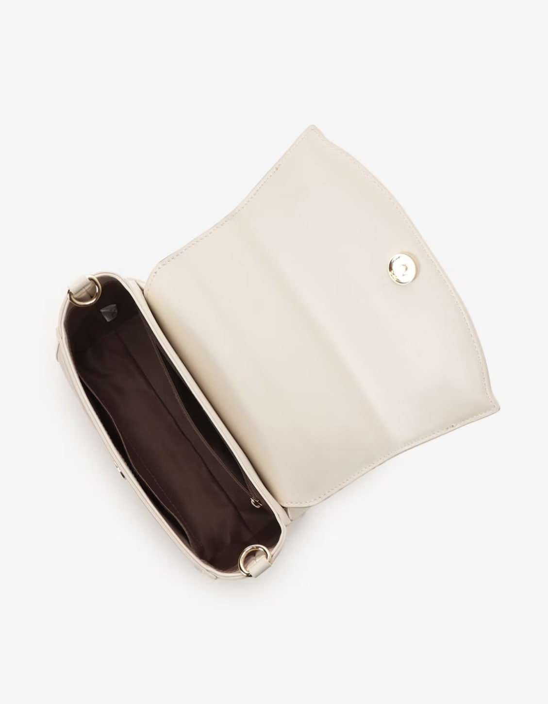 キルティングアクセントリボンショルダーバッグ【ベージュ】 ベージュ