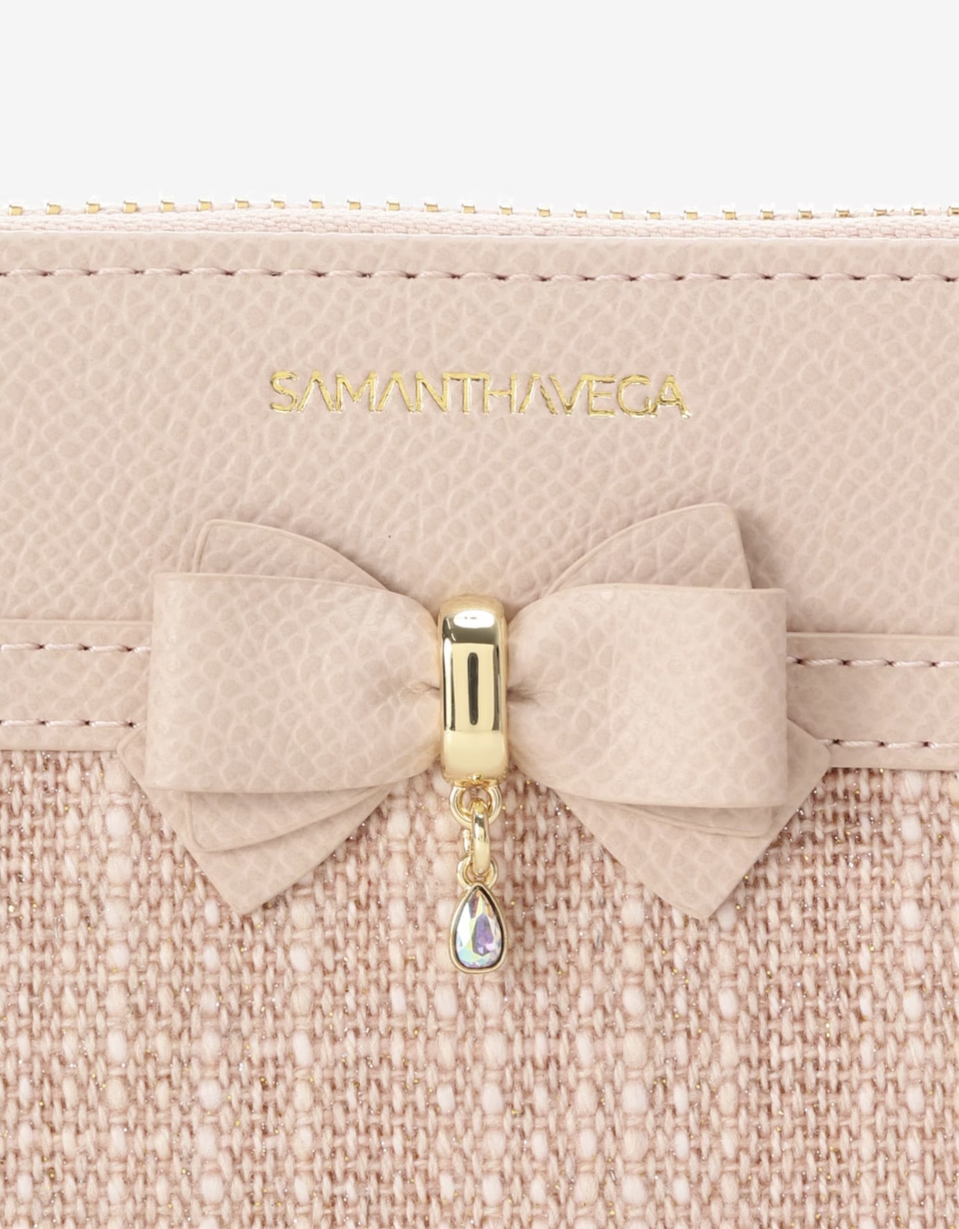 バンブーアクセントリボン長財布【ピンク】 ピンク