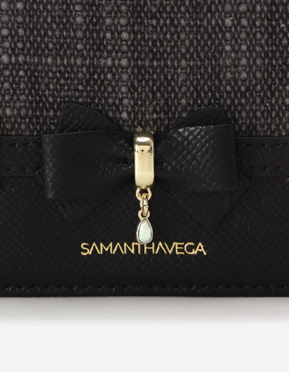 バンブーアクセントリボンパスケース【ブラック】 ブラック