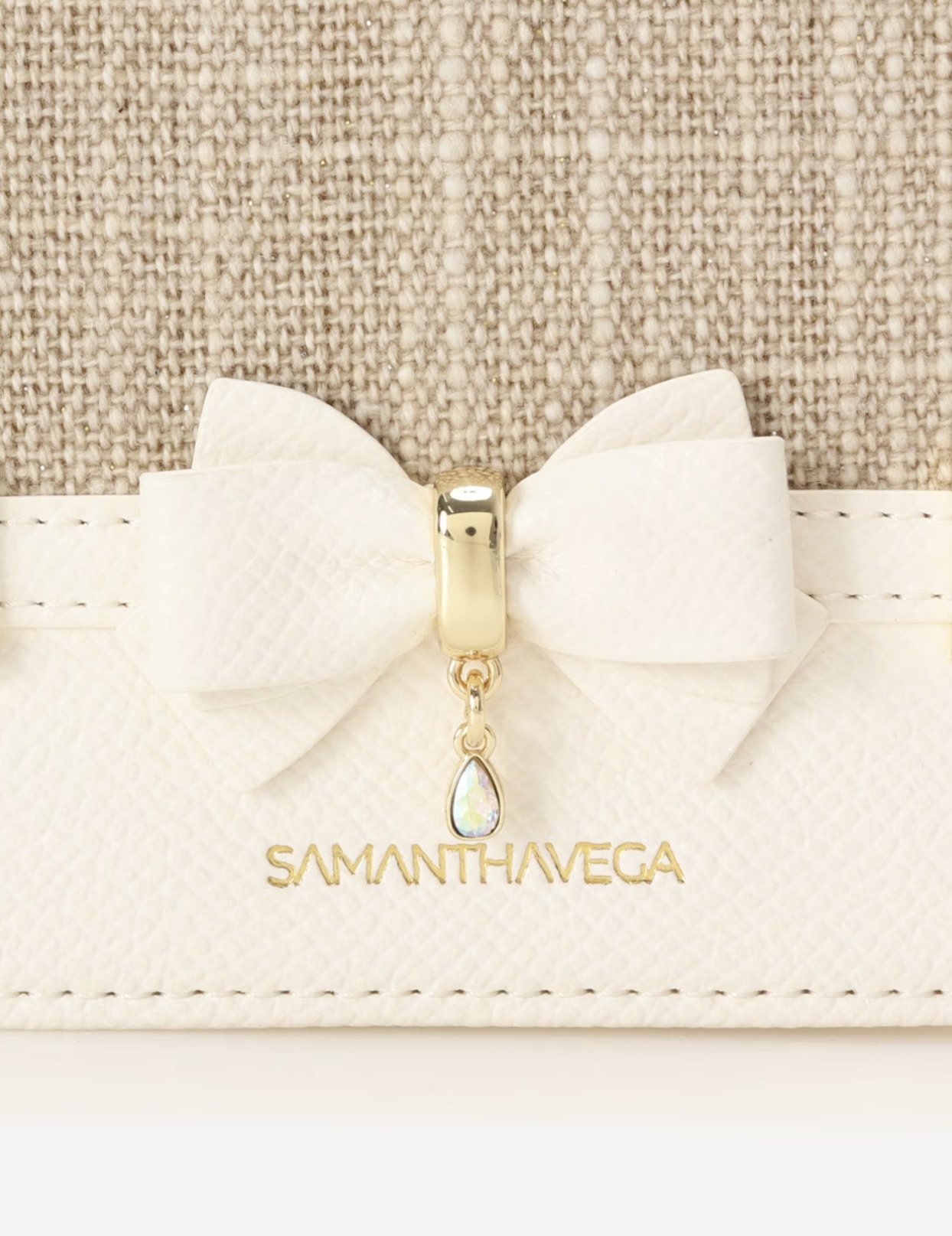 バンブーアクセントリボンパスケース【ホワイト】 ホワイト