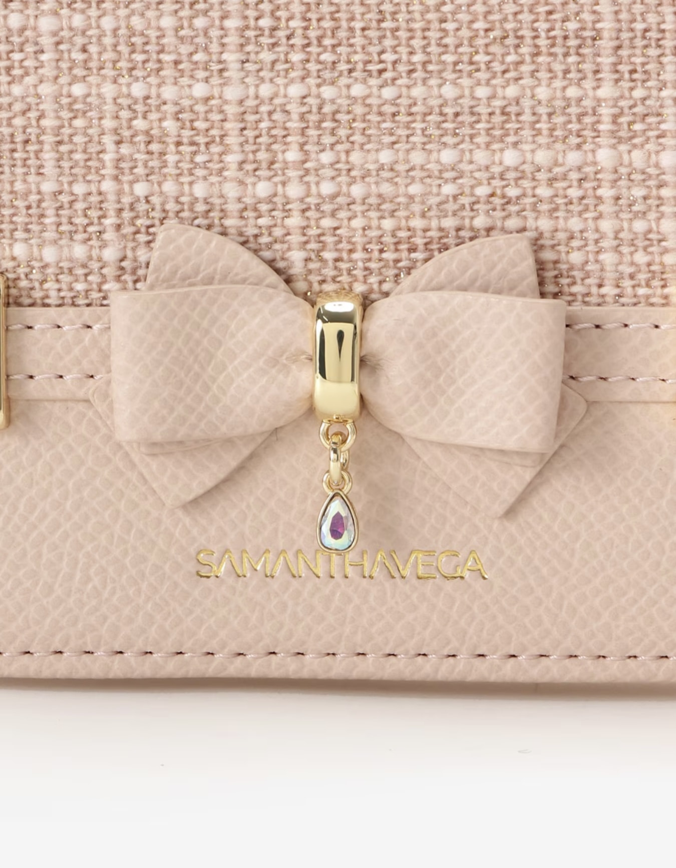 バンブーアクセントリボンパスケース【ピンク】 ピンク