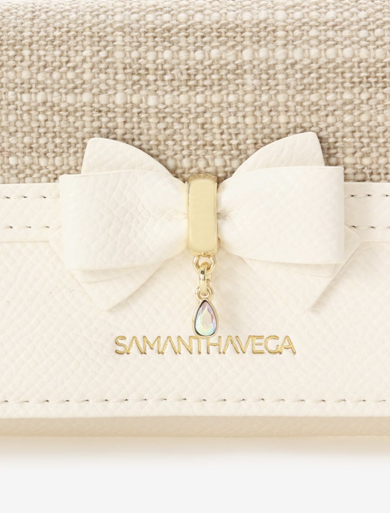 バンブーアクセントリボンキーケース【ホワイト】 ホワイト