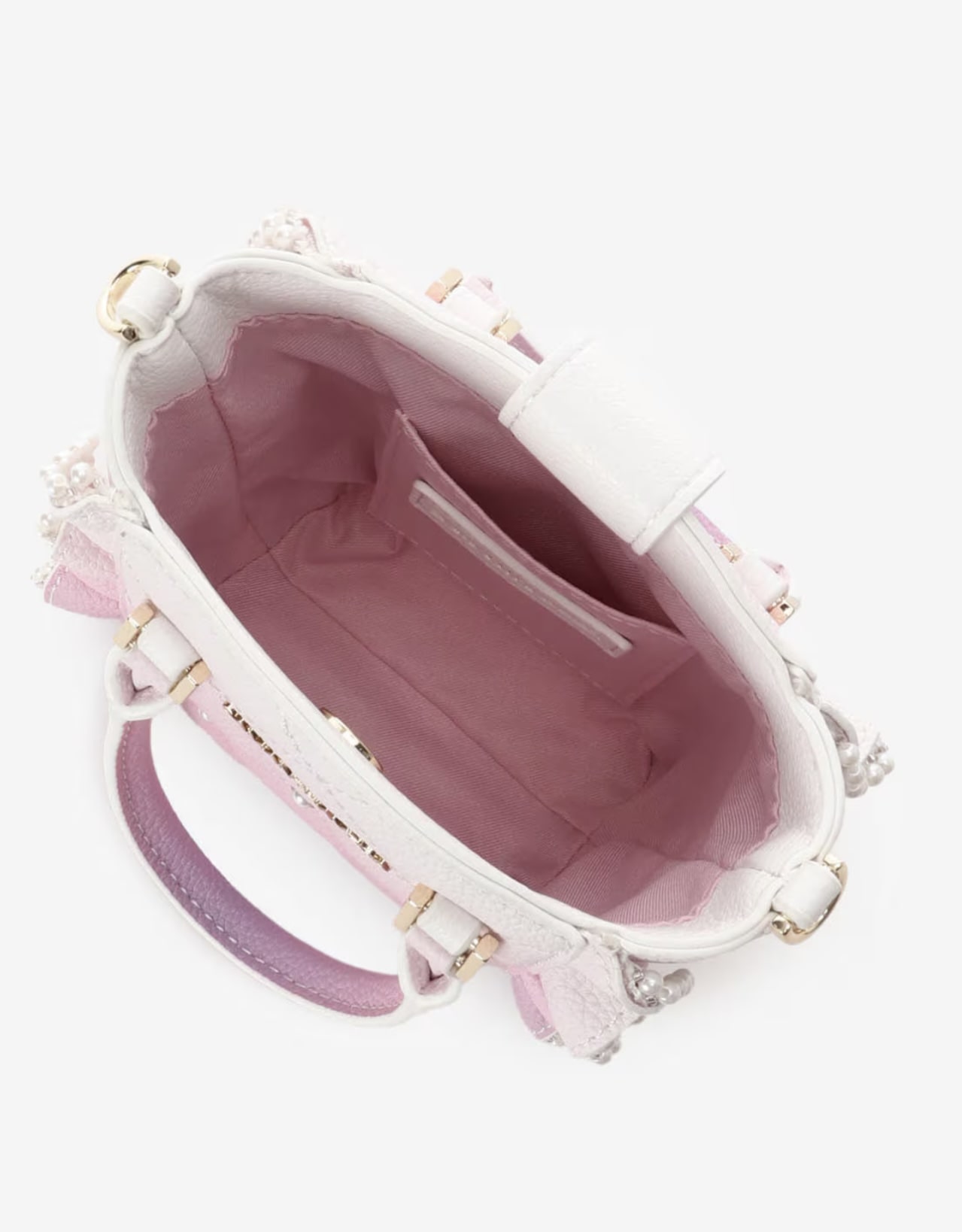 グラデーションパールフラッタースマホショルダー【ピンク】 ピンク