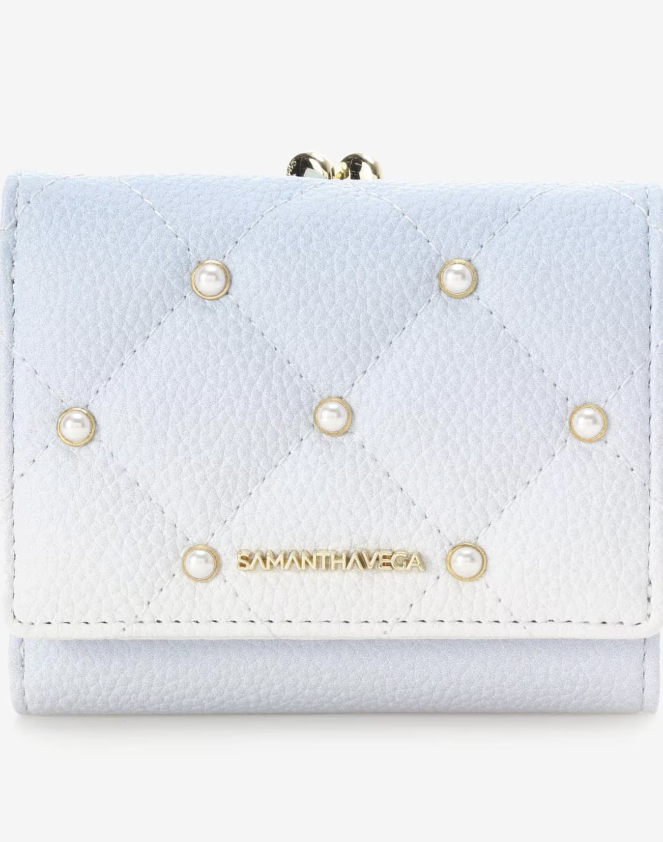 グラデーションパールフラッター折財布【ライトブルー】 ライトブルー