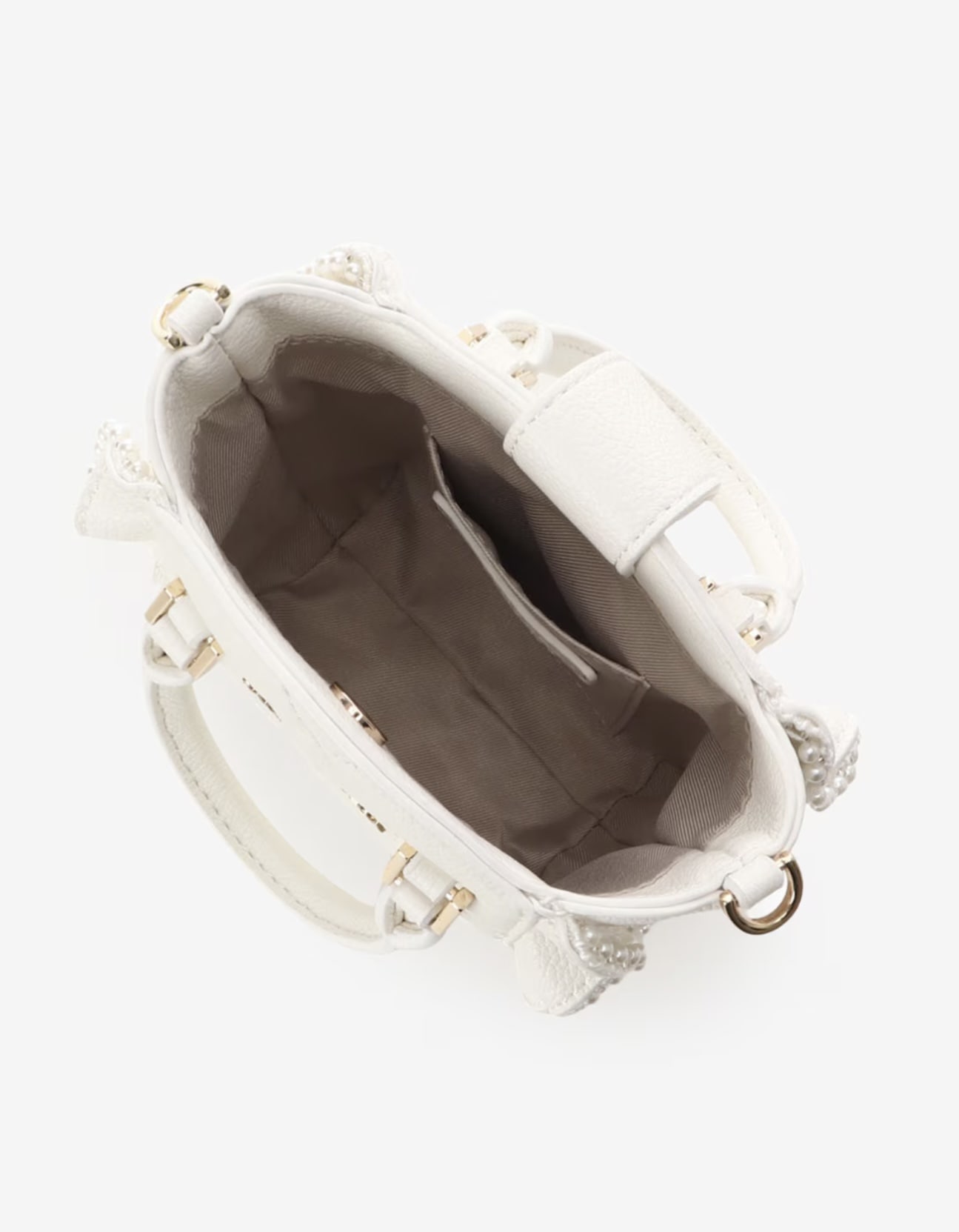 キルティングパールフラッタースマホショルダー【ホワイト】 ホワイト