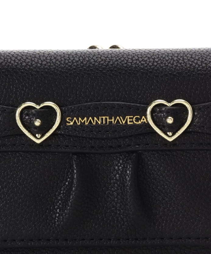 ハートベルト折財布【ブラック】 ブラック