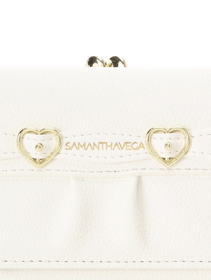 ハートベルト折財布【ホワイト】 ホワイト