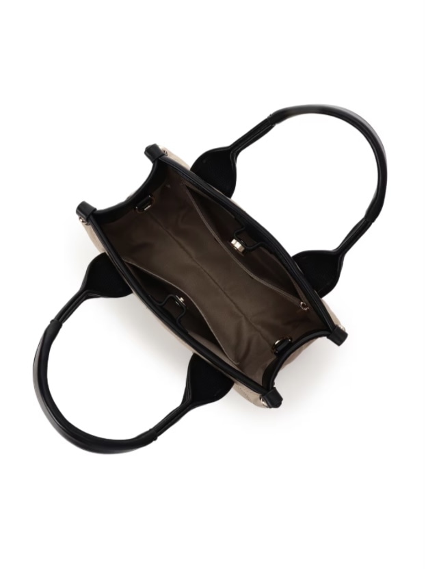 ロゴテープキルティングハンドバッグ（ミニ）【ベージュ】 ベージュ