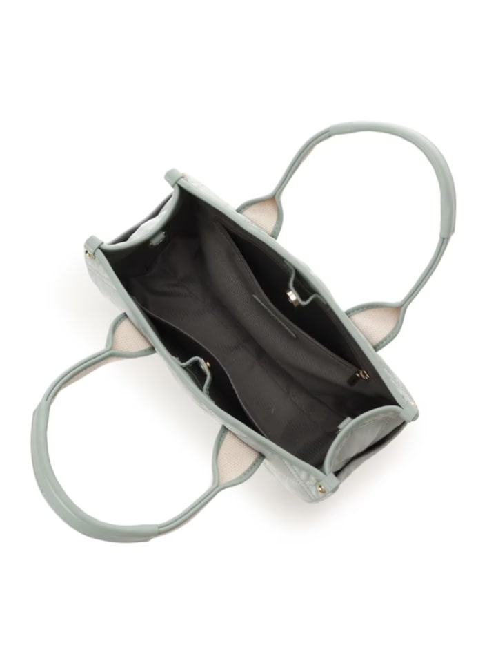 ロゴテープキルティングハンドバッグ（小）【ミント】 ミント