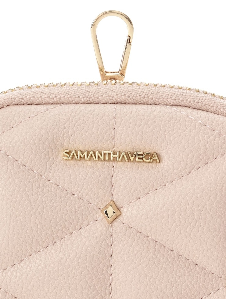 キルティングスタッズポーチ型チャーム【ピンク】 ピンク