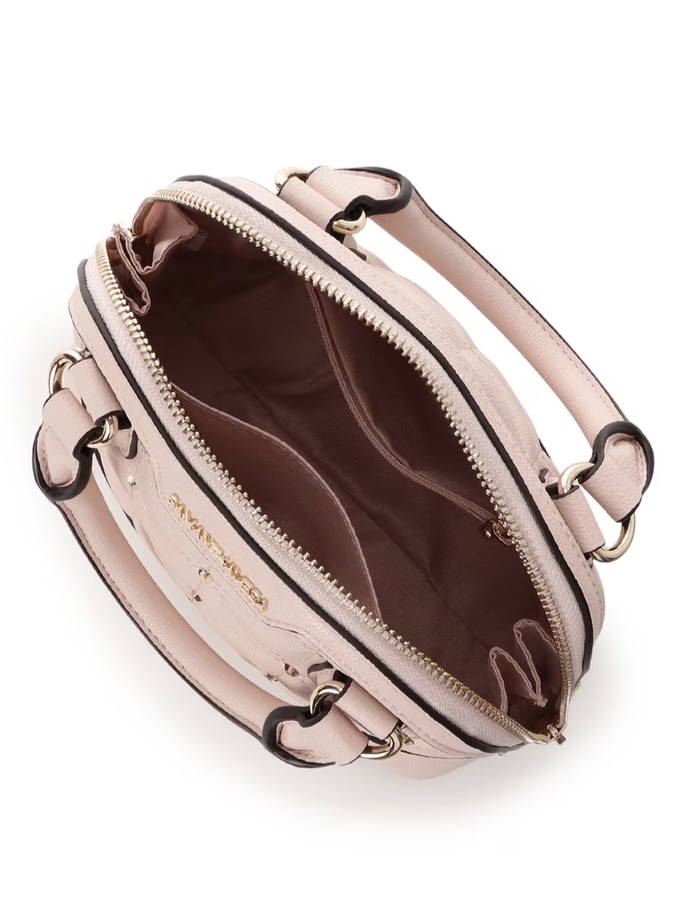 キルティングスタッズハンドバッグ（小）【ピンク】 ピンク