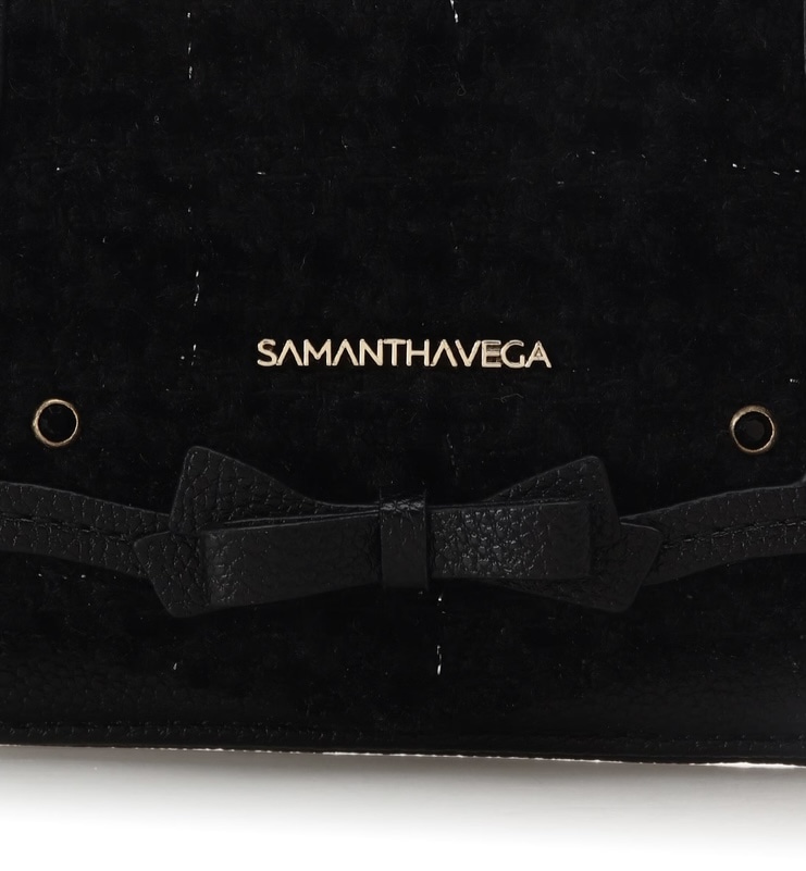 ソリッドリボンツイードパスケース【ブラック】 ブラック