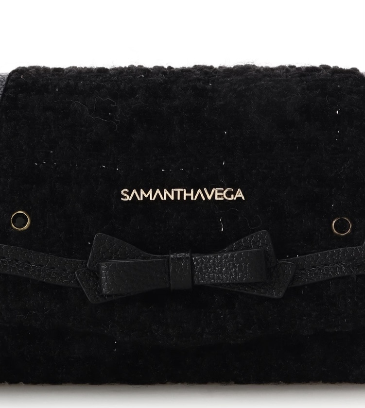 ソリッドリボンツイードキーケース【ブラック】 ブラック