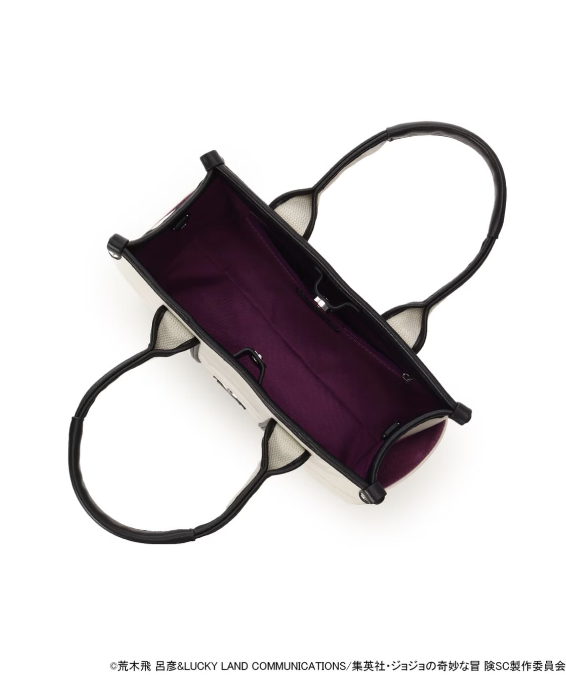 SAMANTHAVEGA×アニメ『ジョジョの奇妙な冒険 スターダストクルセイダース』　「ジョセフ・ジョースター」コレクション　ロゴテープハンドバッグ オフホワイト