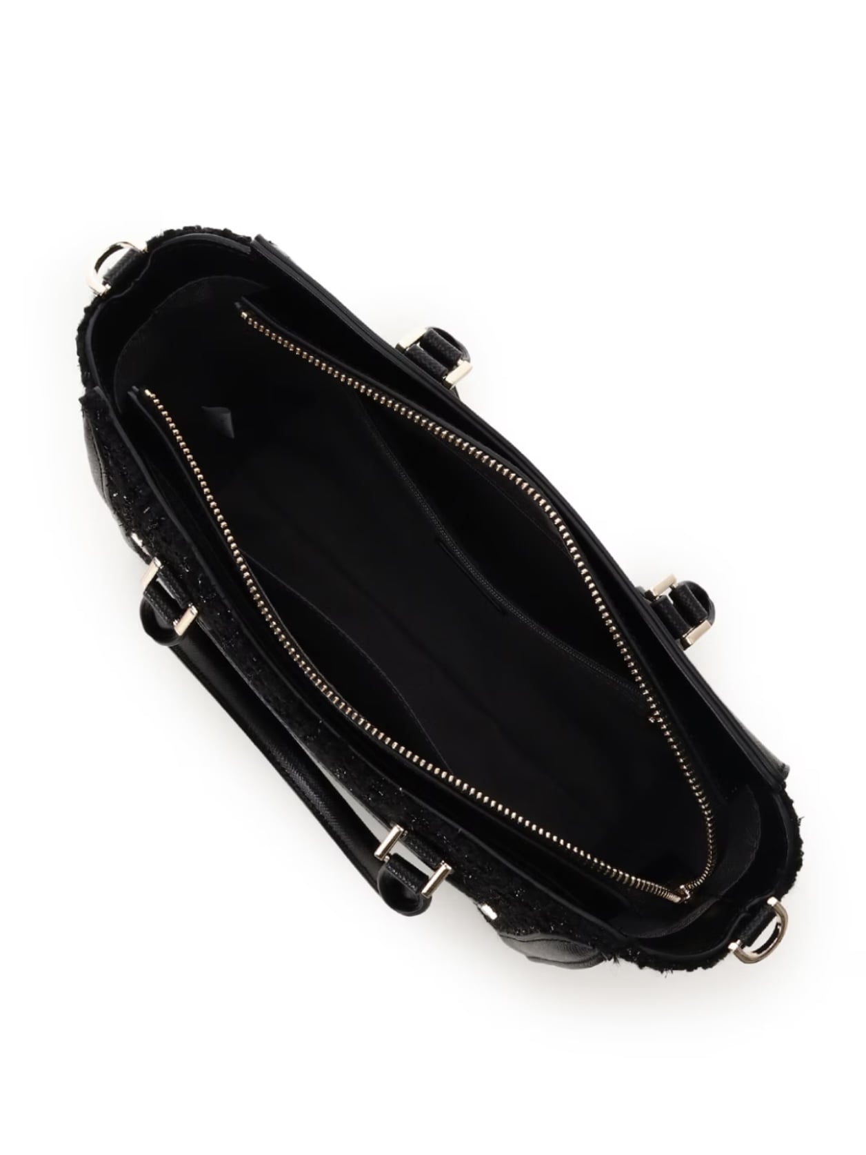 ツイードダイヤカットハンドバッグ【ブラック】 ブラック