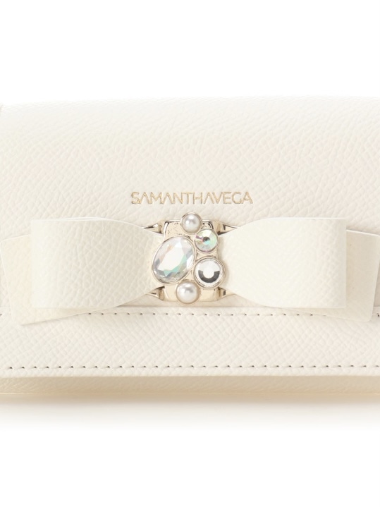  ジュエルリボンキーケース　【ホワイト】 ホワイト