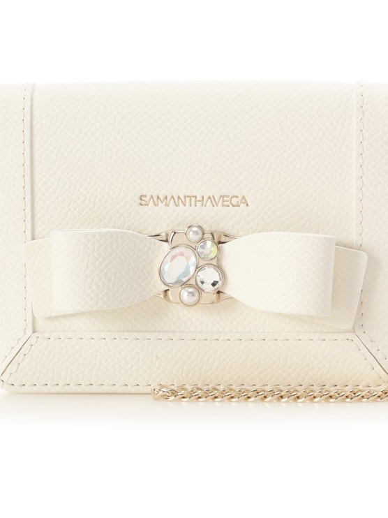  ジュエルリボンパスケース【ホワイト】 ホワイト