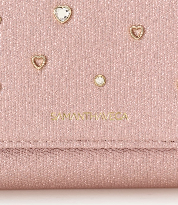 ■オンラインショップ＆一部店舗限定■ハートジュエリーフラッター折財布【ピンク】 ピンク