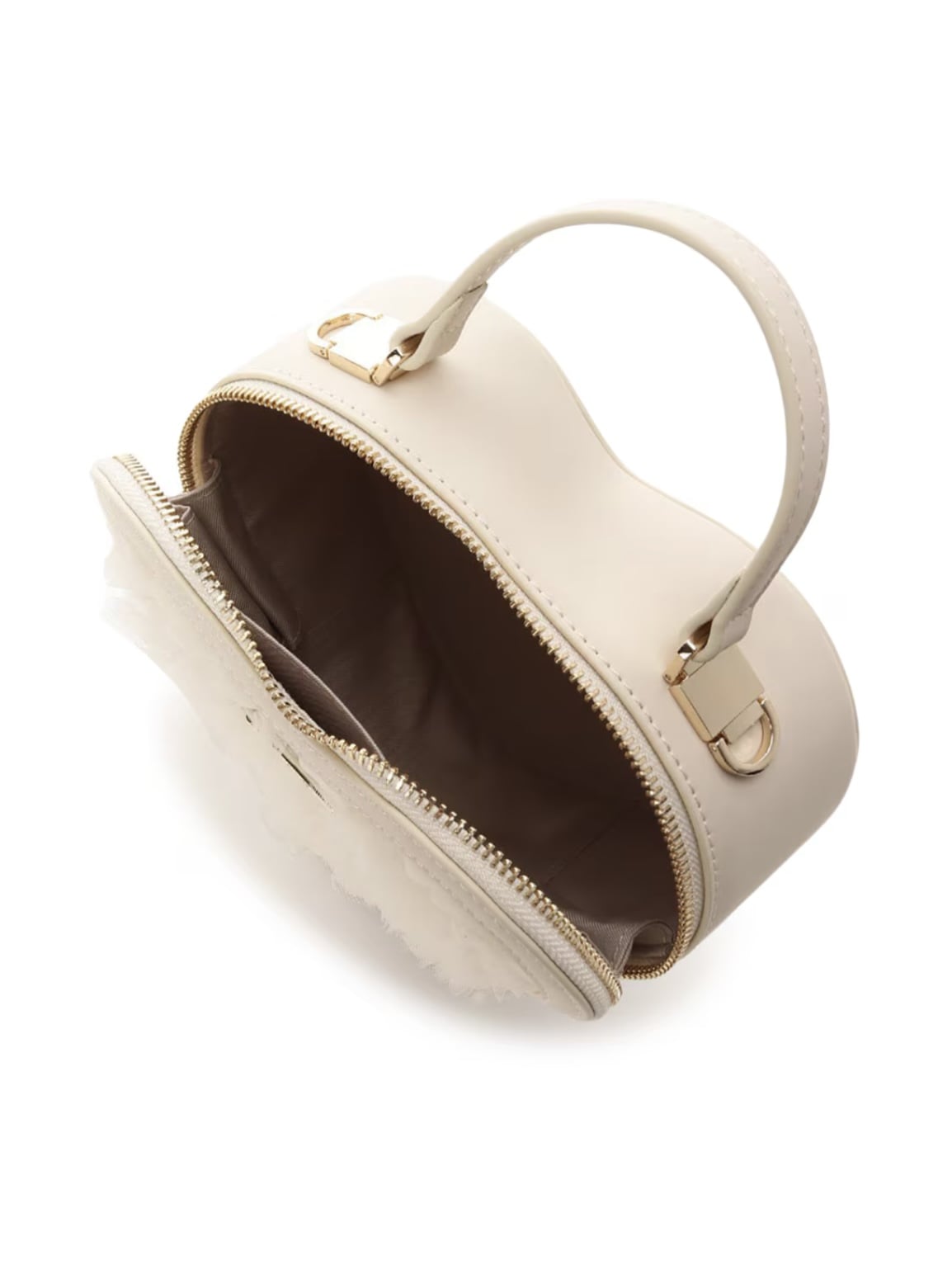 チュールハート型ショルダーバッグ【オフホワイト】 オフホワイト