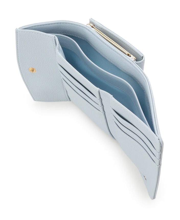 ブロッサムリボン折財布　【ライトブルー】 ライトブルー