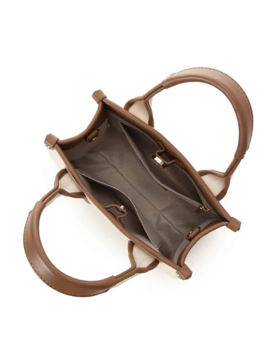 ロゴテープキャンバストートバッグ（ミニ）【ベージュ】 ベージュ