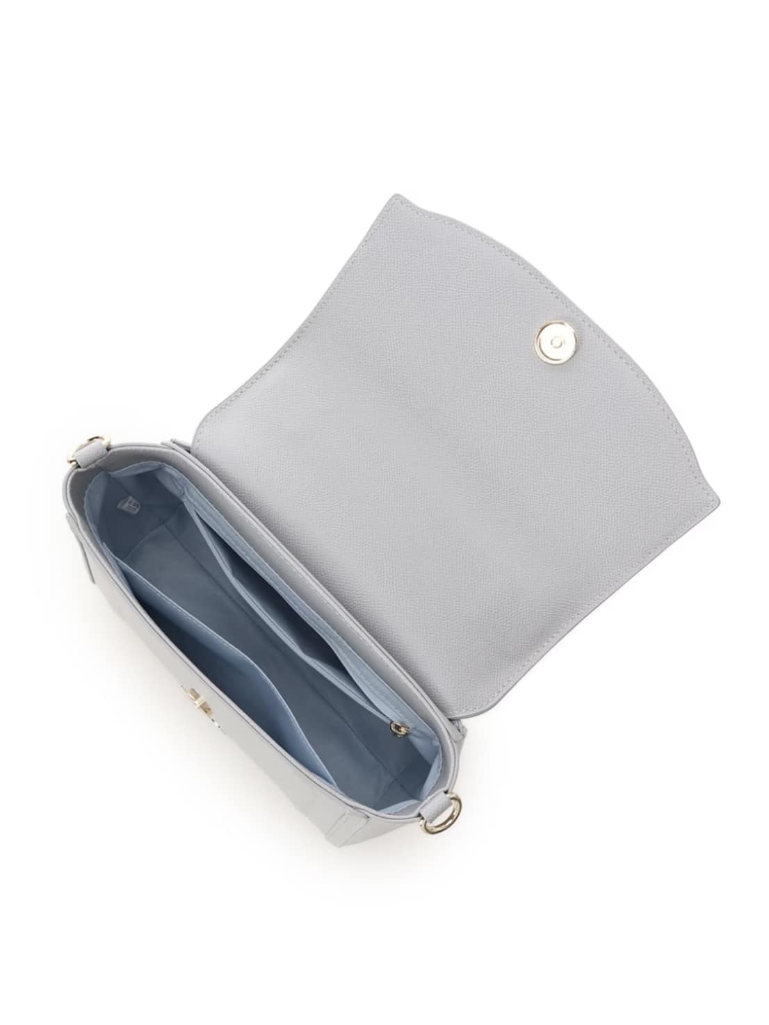 バイカラーアクセントリボンショルダーバッグ【ライトブルー】 ライトブルー