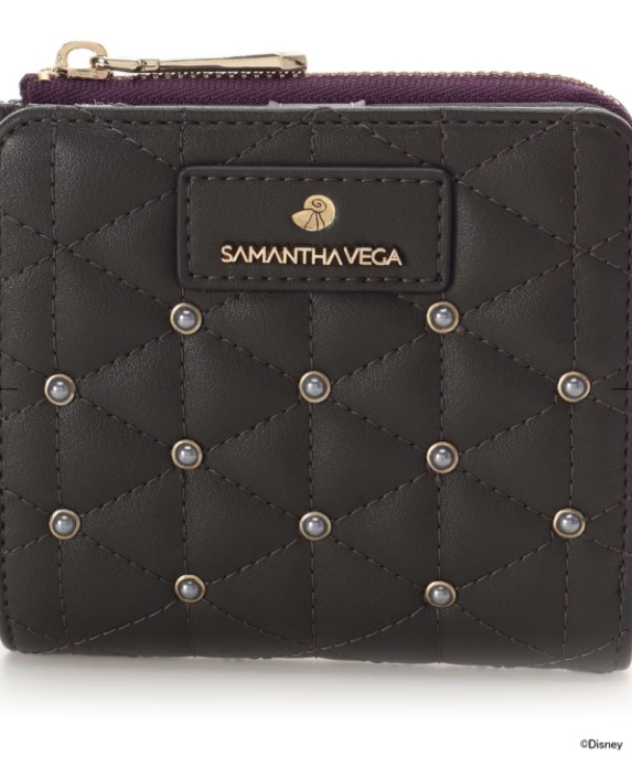 ディズニーヴィランズコレクション 「アースラ」 折財布 ダークグレー