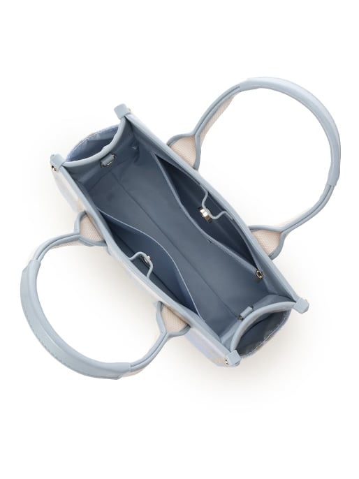 ロゴテープチェックハンドバッグ【ライトブルー】 ライトブルー