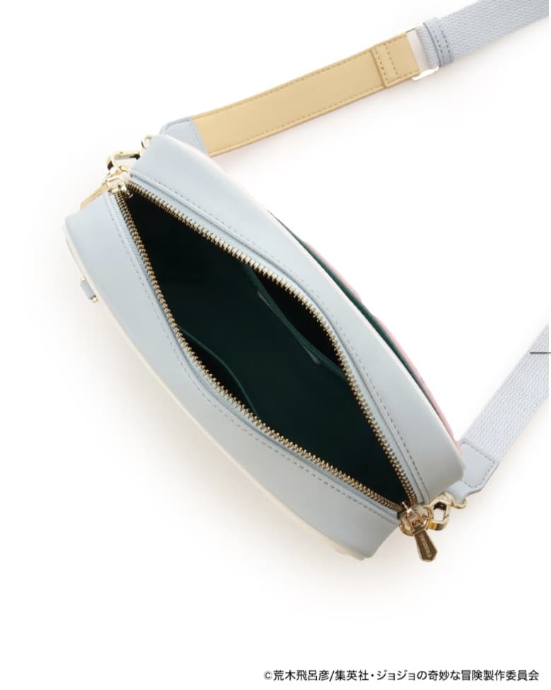 アニメ『ジョジョの奇妙な冒険 戦闘潮流』「シーザー・A・ツェペリ」コラボコレクション　ショルダーバッグ　【ピンク】 ピンク