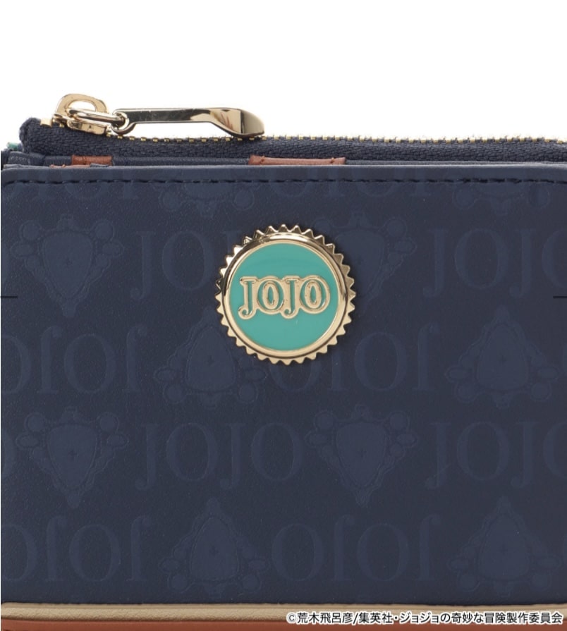 アニメ『ジョジョの奇妙な冒険 戦闘潮流』「ジョセフ・ジョースター」コラボコレクション　折財布　【ネイビー】 ネイビー