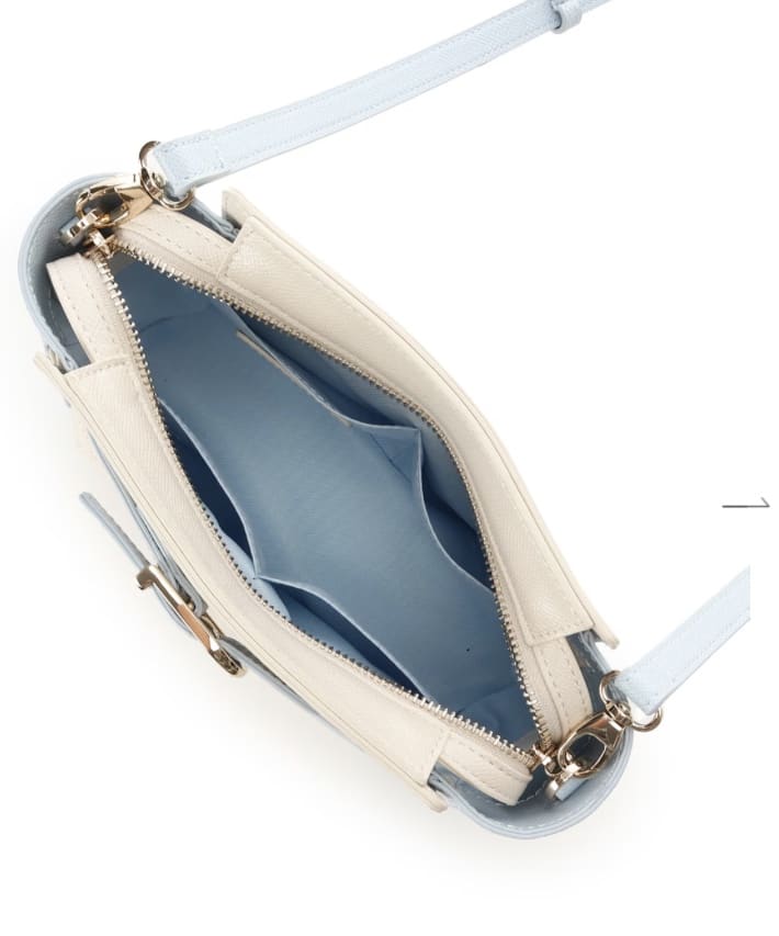 フロントバックルショルダーバッグ【ライトブルー】 ライトブルー