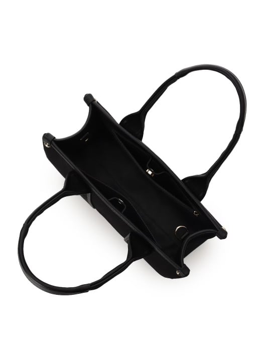 新色ロゴテープキャンバスハンドバッグ（小）【ブラック】 ブラック