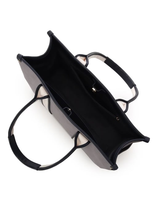 新色ロゴテープキャンバスA4トートバッグ【グレー】 グレー