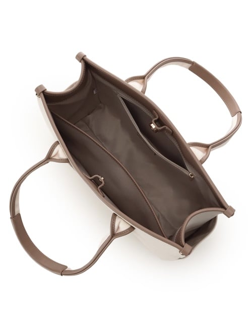 新色ロゴテープキャンバスA4トートバッグ【オフホワイト】 オフホワイト