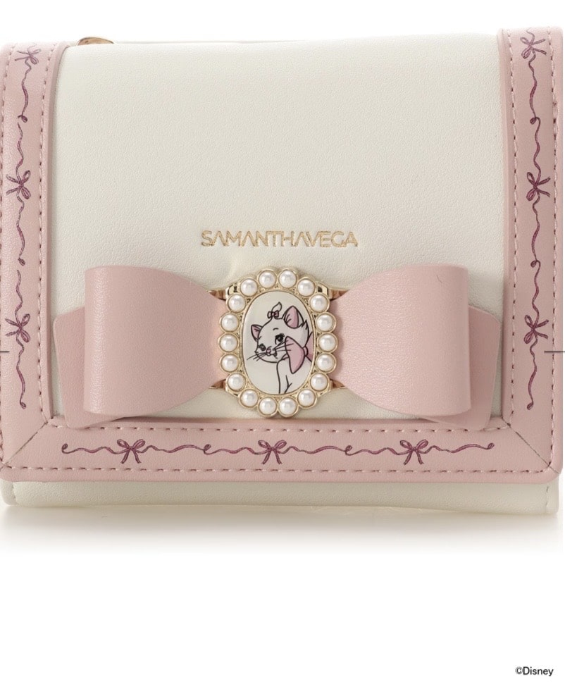 『おしゃれキャット』「マリー」コレクション　折財布【ホワイト】 ホワイト