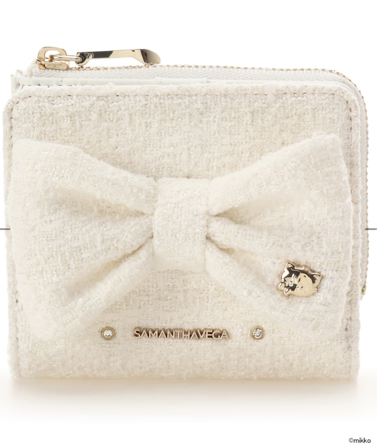 Lil ala mode×SAMANTHAVEGAコレクション 二つ折財布【ムース】 ホワイト