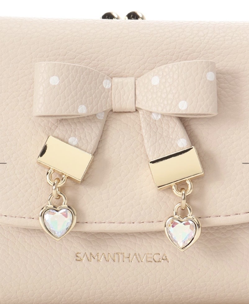 ハートドット折財布【ピンク】 ピンク