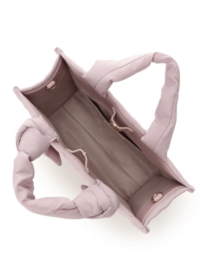 リボンキルティングハンドバッグ【ピンク】 ピンク