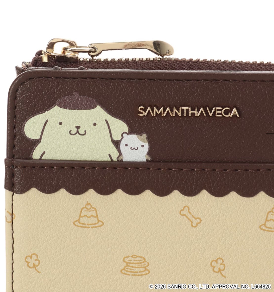 「ポムポムプリン」コレクション　折財布 イエロー