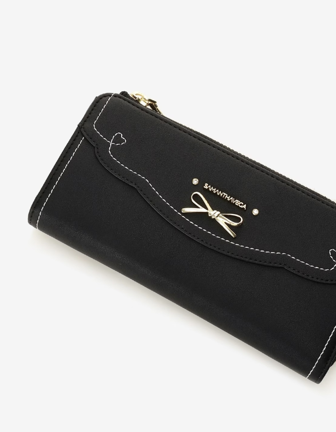 フリルリボン長財布【ブラック】 ブラック