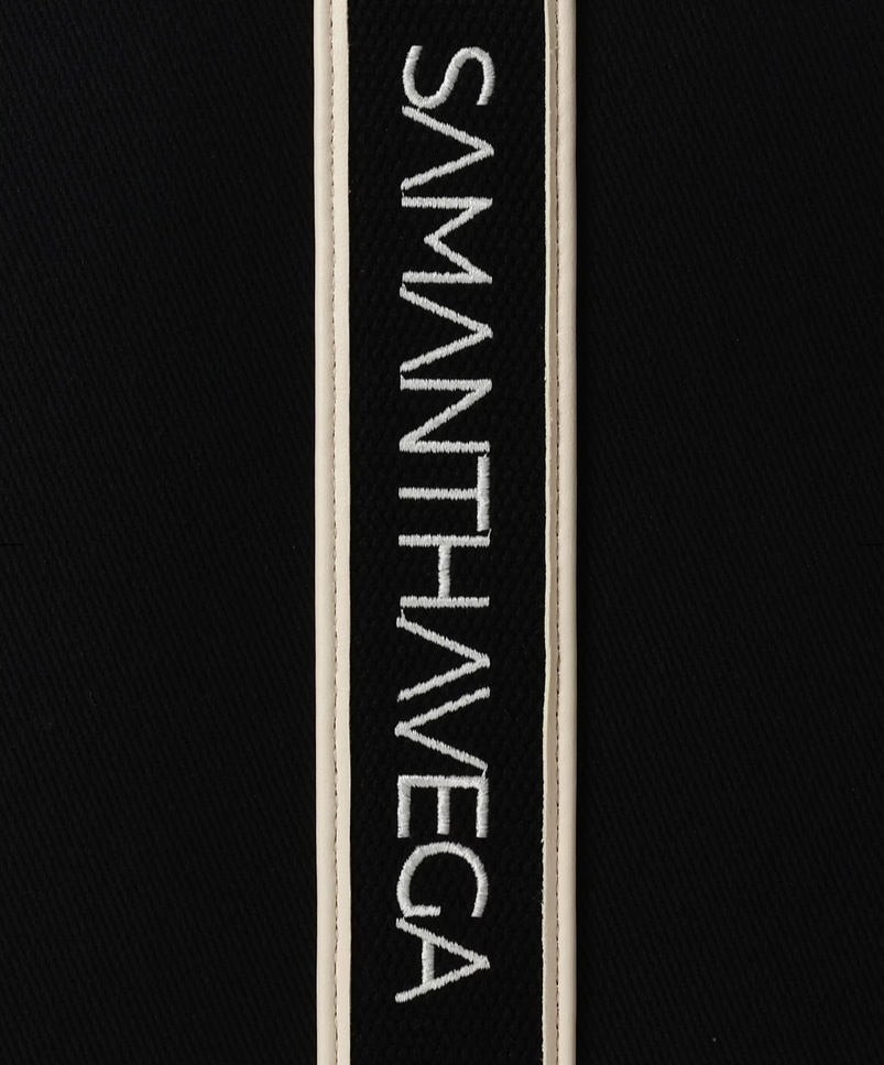 ロゴテープキャンバストートバッグ（大）【ブラック】 ブラック