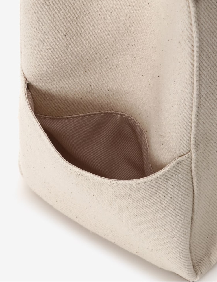 ロゴテープキャンバストートバッグ（大）【オフホワイト】 オフホワイト