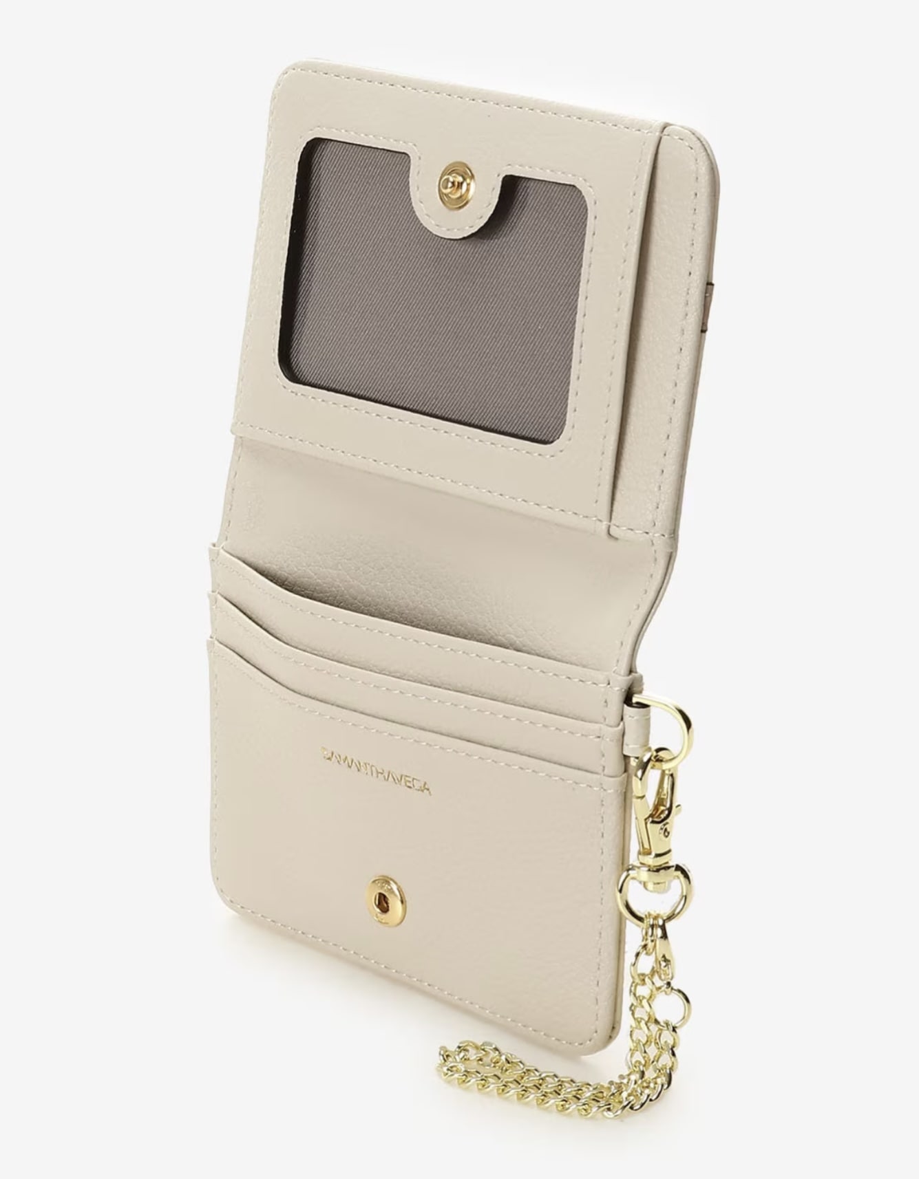 バイカラーアクセントリボンパスケース【オフホワイト】 オフホワイト