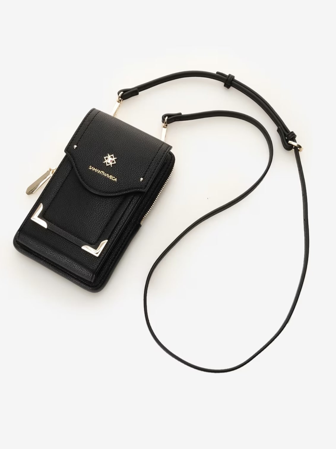 シンプルビジュースマホショルダーバッグ【ブラック】 ブラック